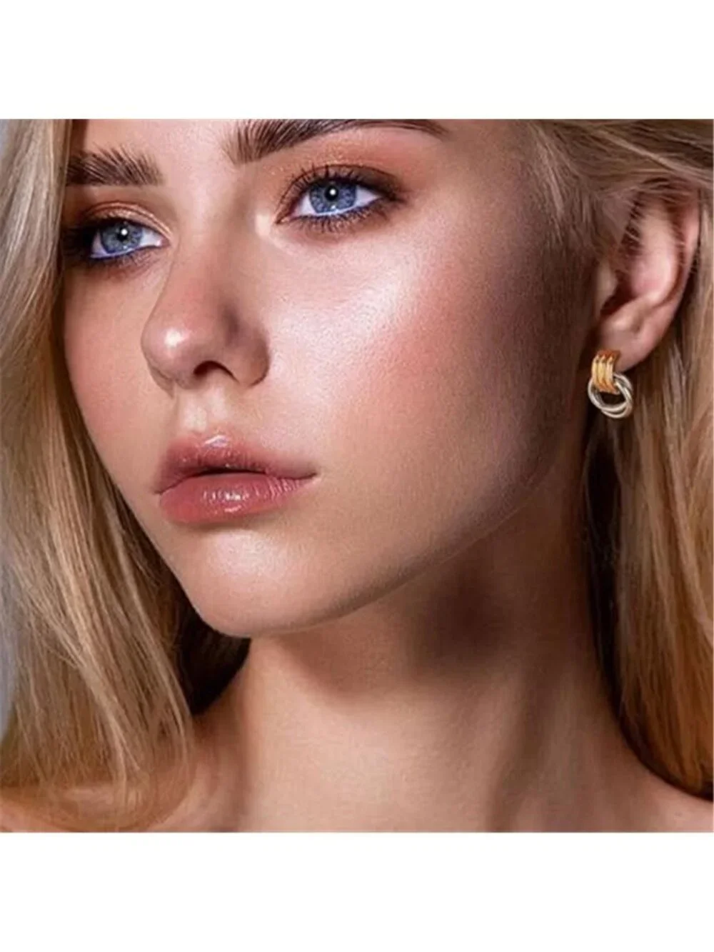 Geometric Chunky Knot Earrings Hypoallergenic Dangle Drop Earrings for Women